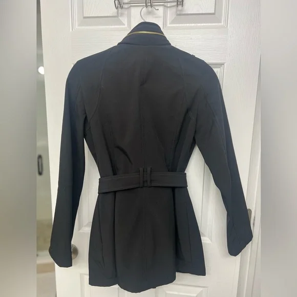 Michael Kors Women's Black Belted Utility Jacket - Picture 2 of 5